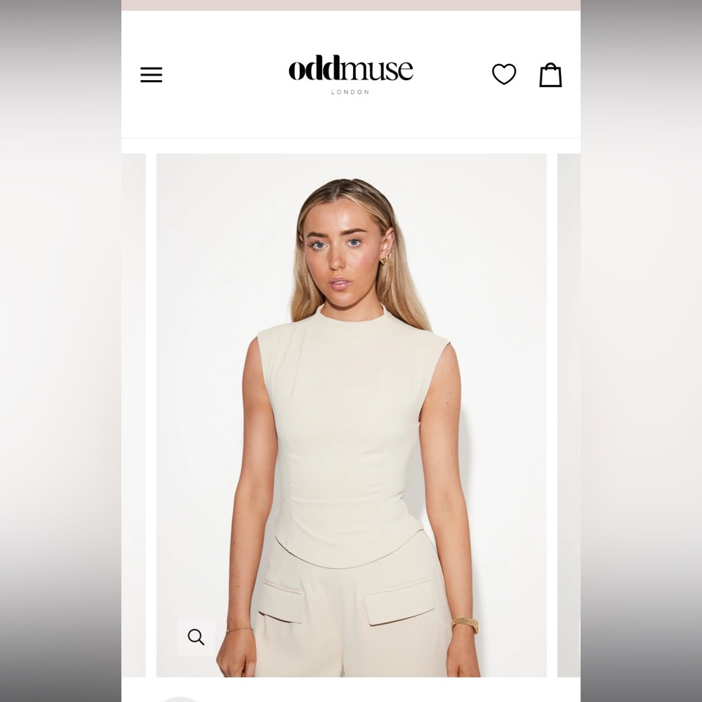 odd muse The Ultimate Muse Sleeveles Top in oat xxs